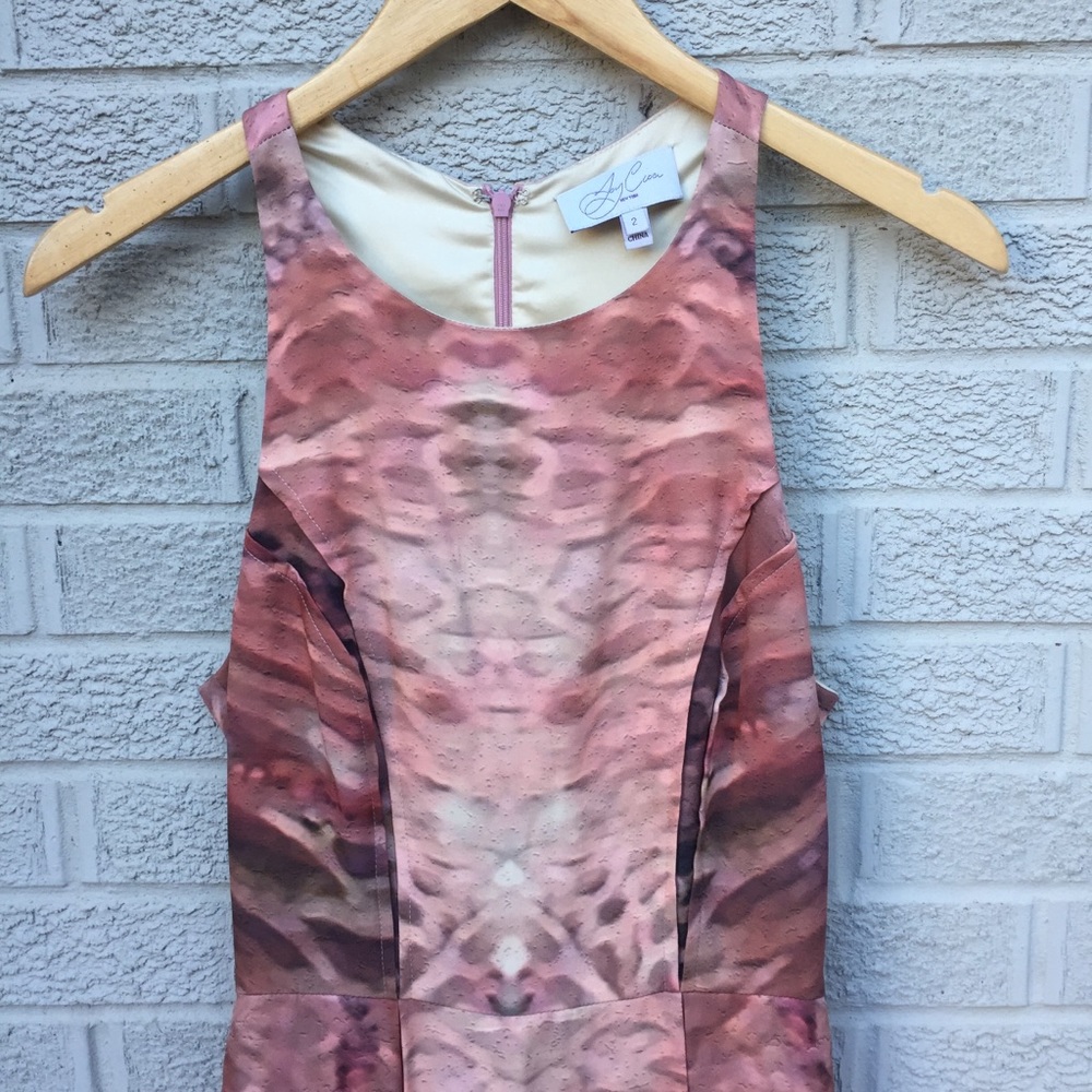 Joy Cioci Brooke Pink Print Silk Dress - Picture 4 of 8